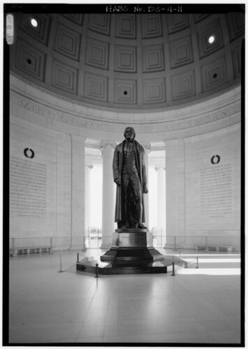 Statue of Jefferson. 4 June 1991. - Jefferson Memorial, East Potomac Park, Washington, District of Columbia, DC