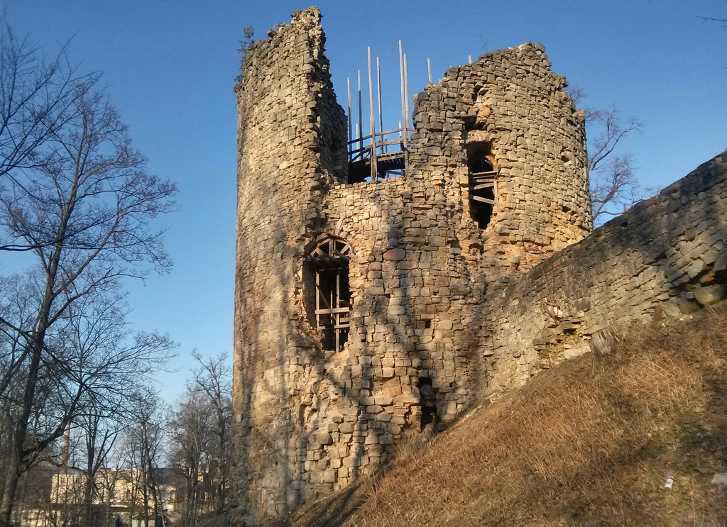Ruins of one of the towers of Cēsis Castle - This is a photo of cultural heritage monument of Latvia number