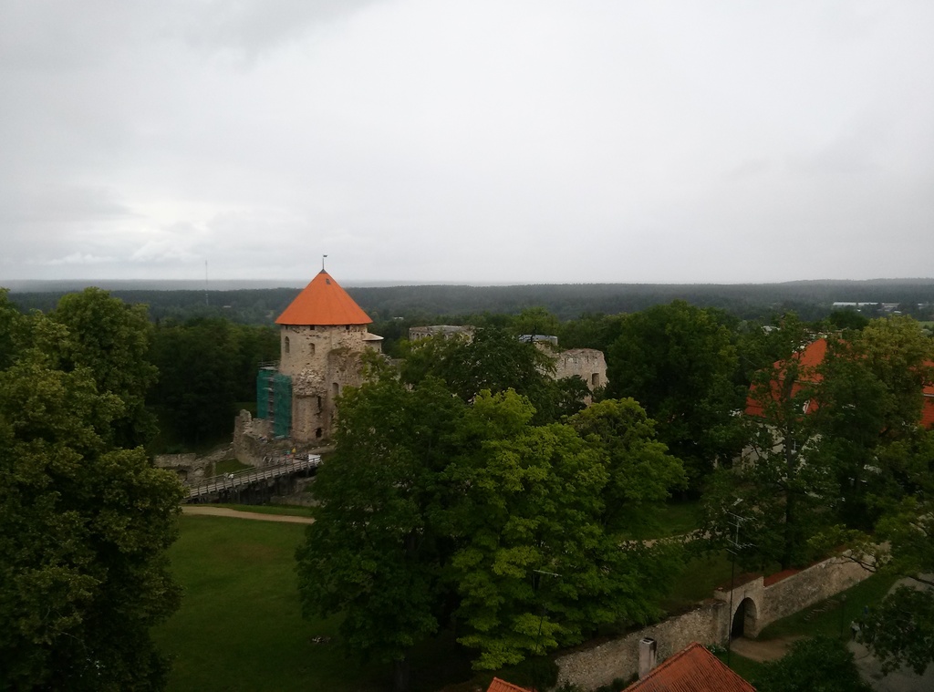 Cēsis Castle from above