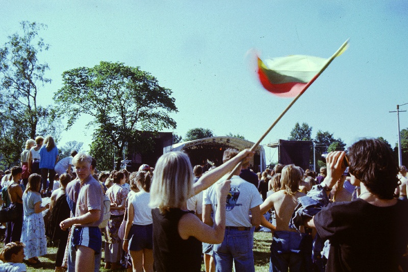 Publik Rock Summer`i kontserdi ajal lauluväljakul.