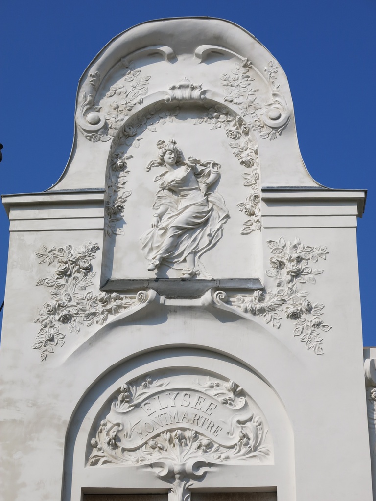 Élysée-Montmartre détail - Detail of the façade of the Élysée-Montmartre (this relief should come from the Bal Mabille) : 72 Boulevard de Rochechouart, Paris 18th arr.
