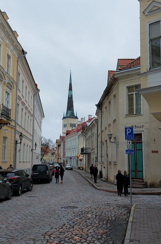 Tallinn, Lai Street, behind Oleviste Church. rephoto