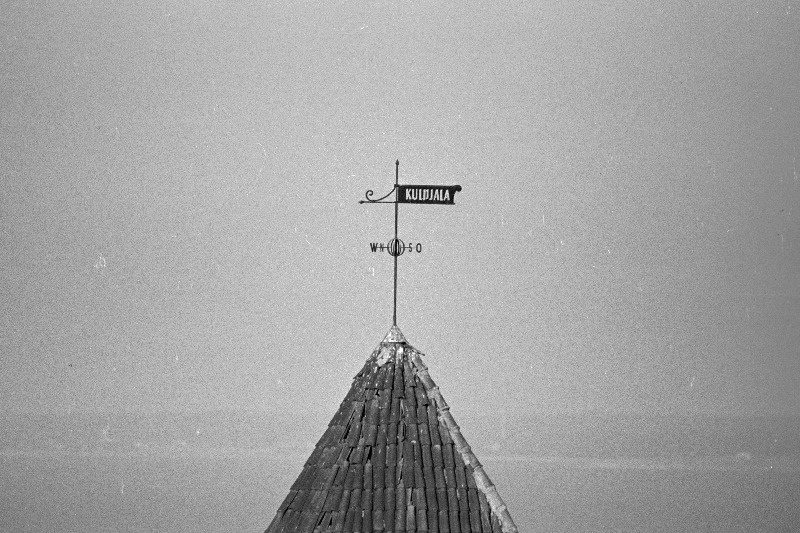 Vaateid Toompealt vanalinna katusetele, sadama kraanadele, laevale ja purjekale ning vanalinna tornidele.