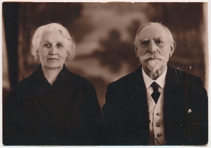Portreefoto. Liisa ja August Wupperfeldt