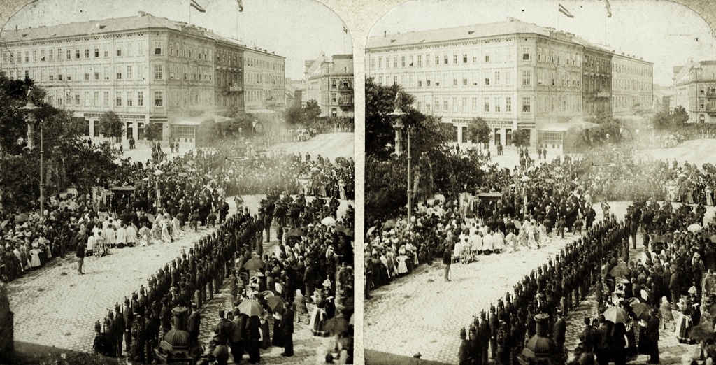 Pozsony, Sétatér (ma Hviezdoslavovo námestie). Fortepan 96083 - lang