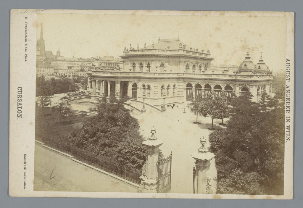 August Angerer's in Wien, Gezicht op de Kursalon Hübner in Wenen, Cursalon
