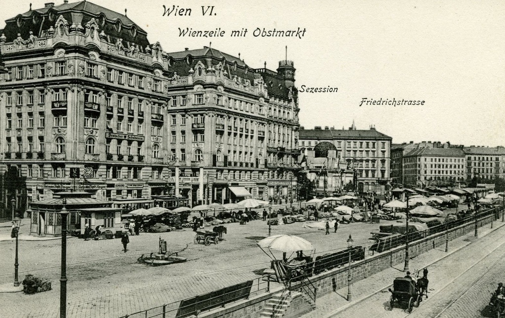 Naschmarkt2 - WIenzeile, Naschmarkt, Vienna, around 1908