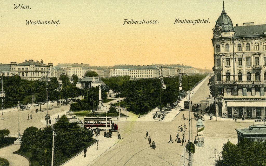 Westbahnhofarea - Area of Westbahnhof Vienna, around 1900