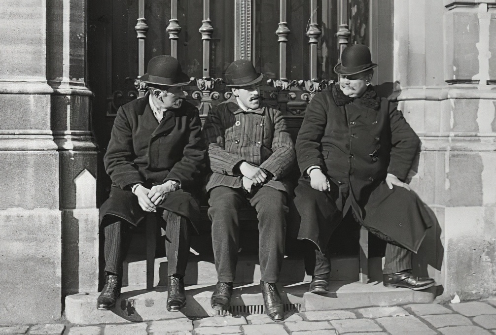 Emil Mayer 090 - Drei Fiaker in der Pause, Wien