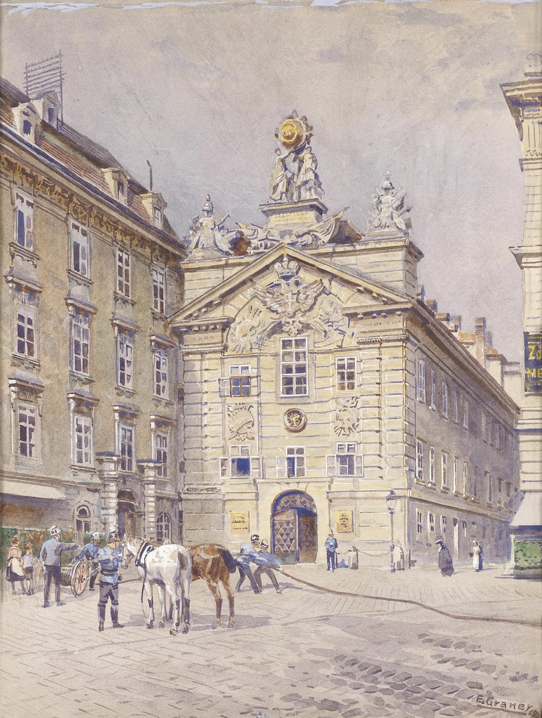 Ernst Graner Feuerwache Am Hof Wien - German:  Feuerwache am Hof in Wientitle QS:P1476,de:"Feuerwache am Hof in Wien"
label QS:Lde,"Feuerwache am Hof in Wien"