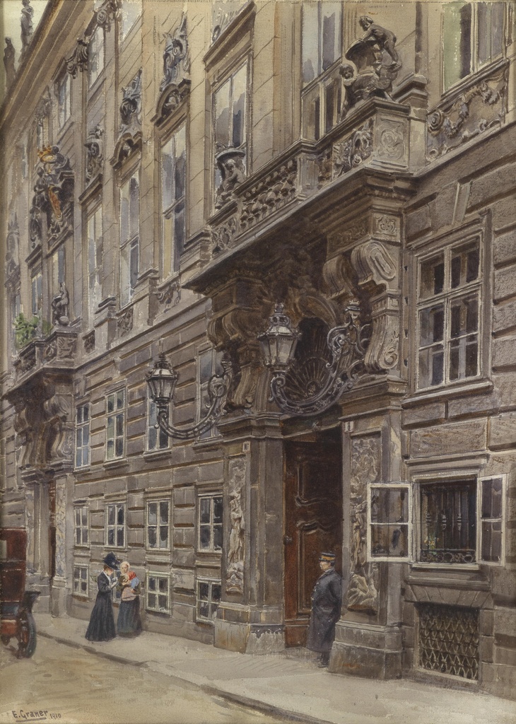 Ernst Graner Palais des Prinzen Eugen in der Himmelpfortgasse 1910 - German:  Palais des Prinzen Eugen in der Himmelpfortgassetitle QS:P1476,de:"Palais des Prinzen Eugen in der Himmelpfortgasse"
label QS:Lde,"Palais des Prinzen Eugen in der Himmelpfortgasse"