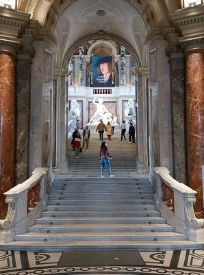 Vienna. Staircase in the Museum of Art rephoto