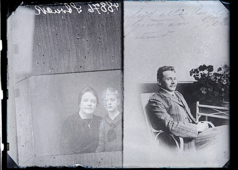 Mehe ja naise fotod, (28.06.1927 fotokoopia, tellija Struck [Stryk]).