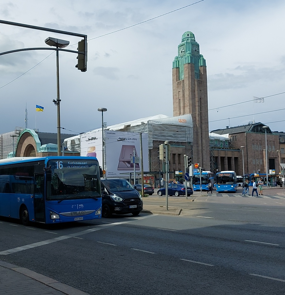 Helsingin rautatieasema Kaivokadulta nähtynä rephoto