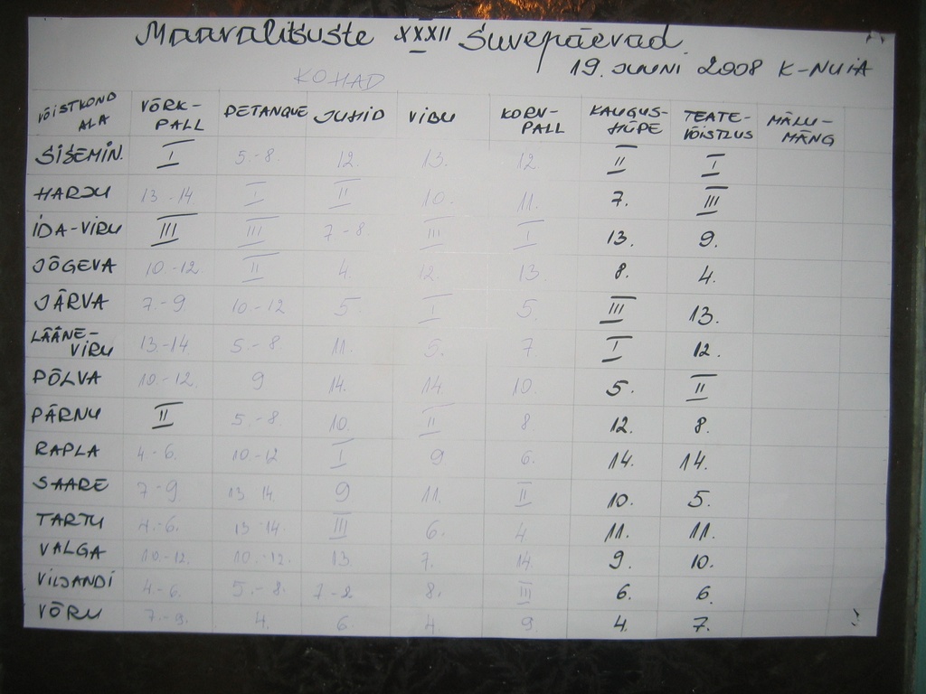 Maavalitsuste suvemängud 2008