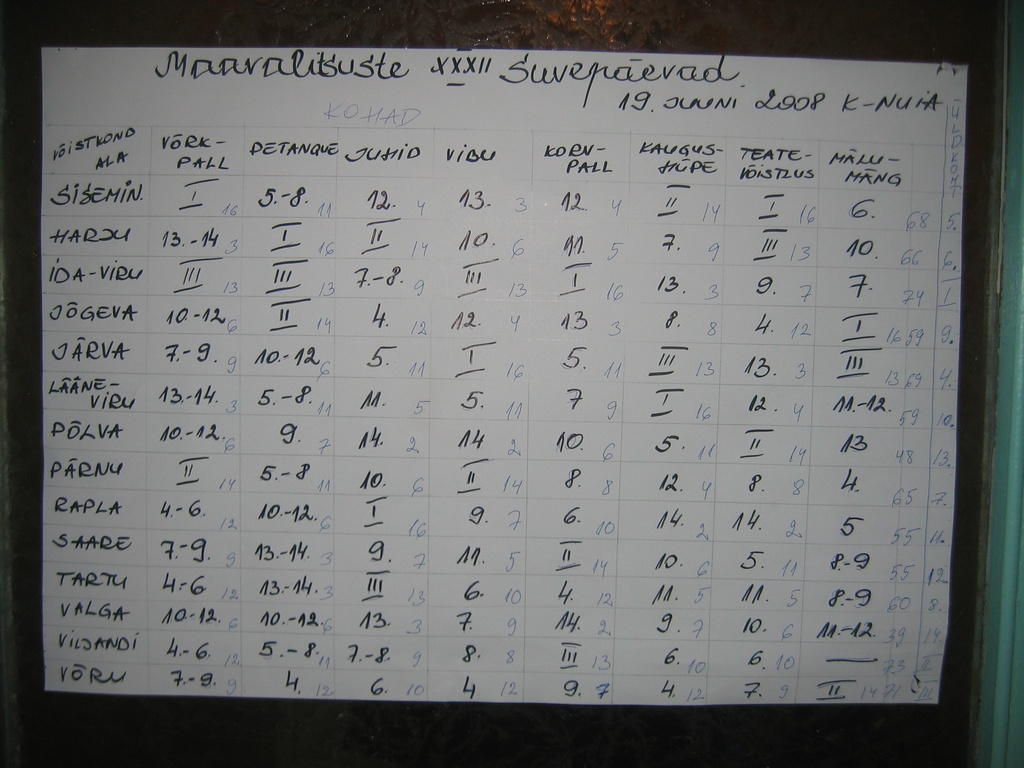 Maavalitsuste suvemängud 2008