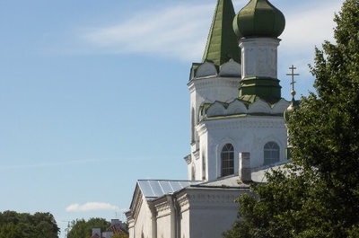 View of the Russian Orthodox Church in Rakvere on Tallinn Street rephoto