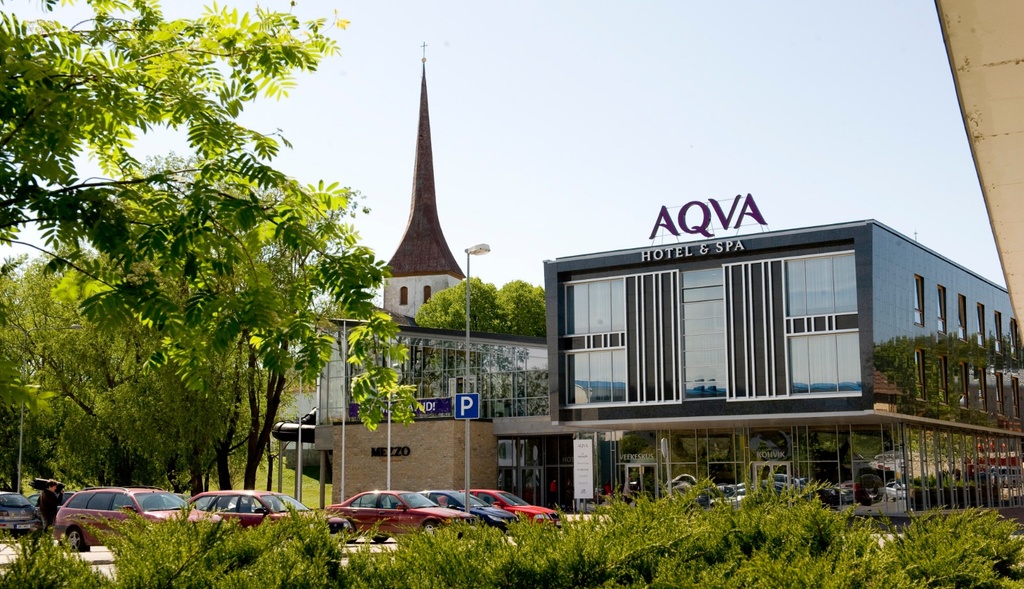 Aqva Hotel & Spa hoone - Aqva Hotel &amp; Spa building at Parkali str 4 in Rakvere rephoto