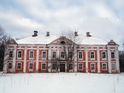 View of the former manor house in Liiga rephoto