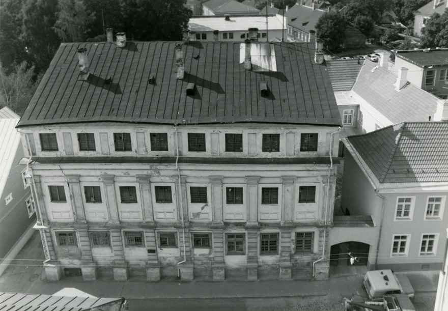 Academia Gustaviana hoone Tartus, fassaadivaade. Arhitektid P.v. Essen; G. Melck; Reinhold Guleke