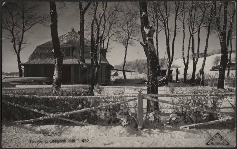 fotopostkaart, Viljandi, spordiklubi, lossimäed, u 1928, foto J. Riet