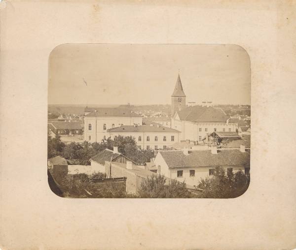 Vaade Toomemäelt tähetorni juurest: kesklinn. Tartu, 1880-1890.