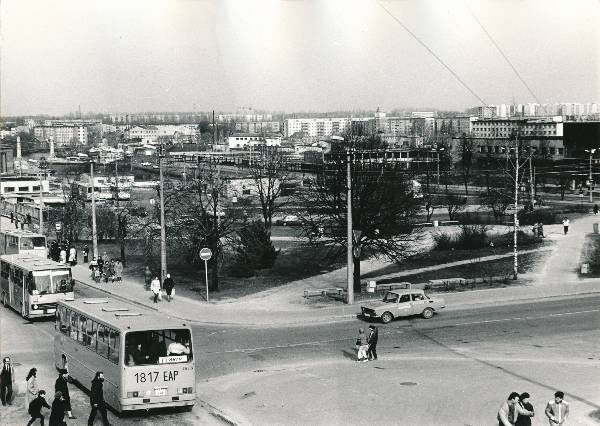 Tartu kesklinn (vaade Vanemuise teatri juurest jõe suunas). 1988