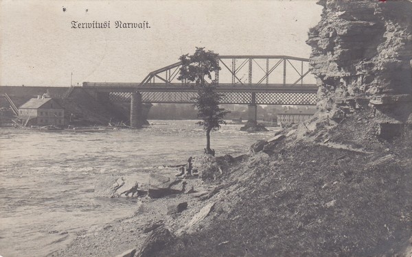 Narva. Vaade raudteesildadele