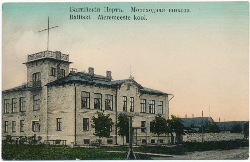 Photo postcard. Paldiski Marine School. Colored.