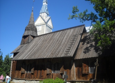 Church and cemetery of the island of Ruhnu rephoto