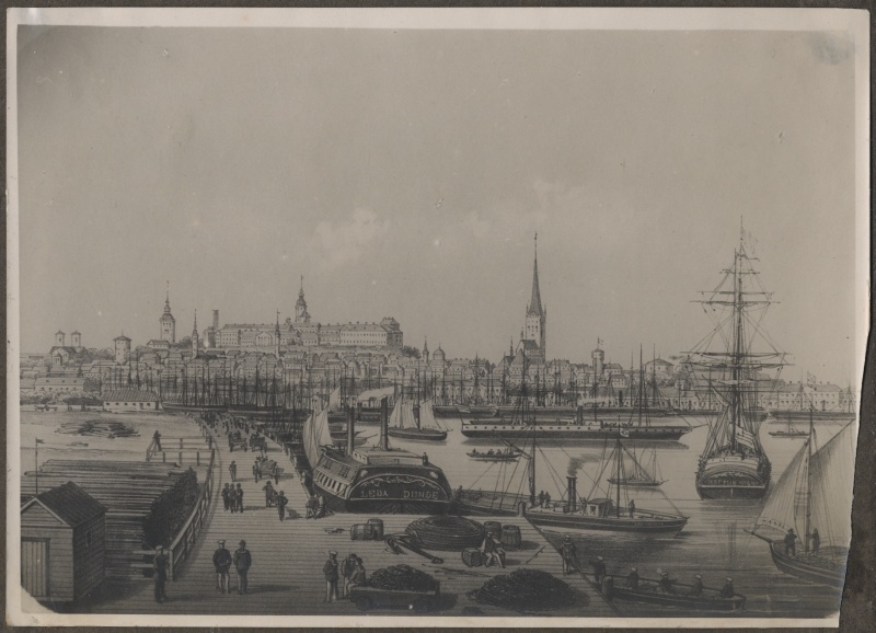 Foto graafisest lehest Tallinna sadam