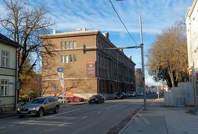 Tallinn, Komsomoli Street 35 and 37, building a new building. rephoto