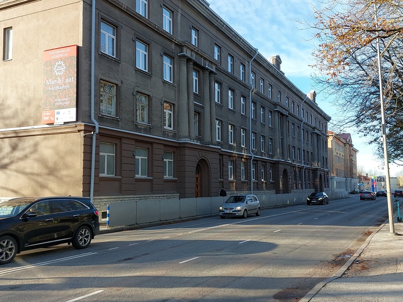 Tallinn, Komsomoli Street 35, construction of a new building. rephoto