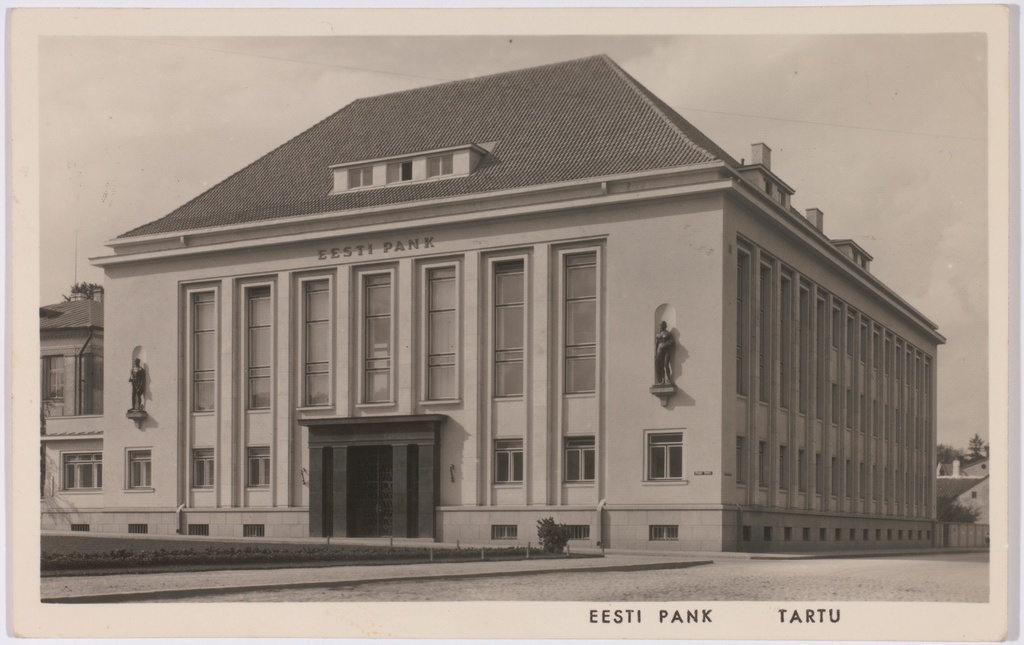 Postkaart Andrus Ansipi kogust. Eesti Pank