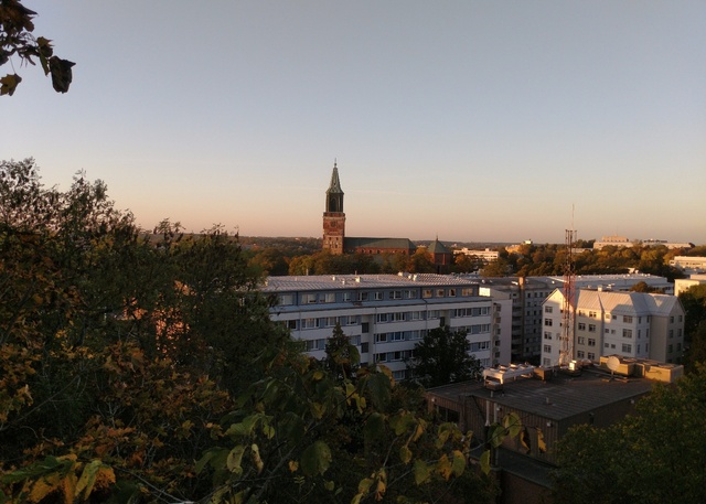 näkymä Turun Tähtitorninmäeltä Tuomiokirkolle rephoto
