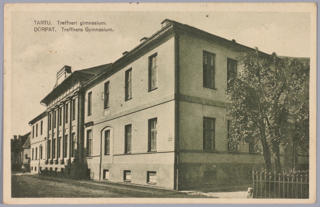 Postkaart Andrus Ansipi kogust. Treffneri Gümnaasium