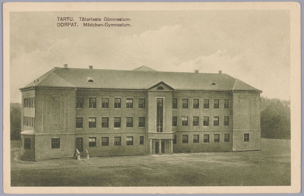 Postkaart Andrus Ansipi kogust. Tütarlaste gümnaasium
