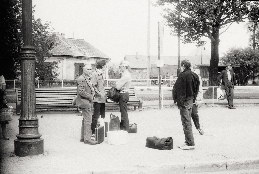 Pärnu, vaade bussijaama parklast. 1982.a