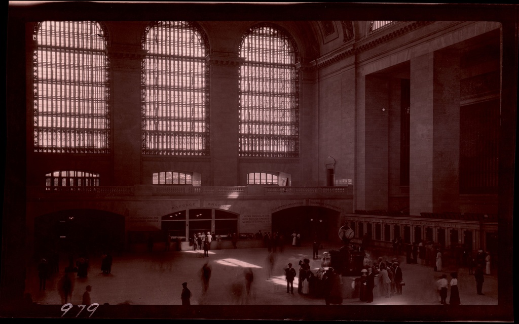 Grand Central Station Main Concourse - Main Concourse inside Grand Central Station. The Arrases visited New York City after returning from their 1913 tour of Europe. Edmund F. Arras (7/7/1875-10/19/1951), a prominent Columbus businessman and entrepreneur, founded one of the city’s first property rental agencies in 1892. Trained as a lawyer, he graduated from OSU law school in 1896 and went on to hold positions in numerous civic groups around the city. He was particularly active within Kiwanis International and was involved with several local religious organizations. In 1913, he and his wife Elizabeth traveled to the World Sunday School Association Convention in Zurich, Switzerland. They continued on to travel extensively throughout Europe documenting their journey through photographs. Due to the timing of their trip, these photos comprise a valuable collection of images of European cities later devastated by war. The Arras family’s lantern slides and negatives include images from their 1913 travels through US east coast cities, Atlantic islands of the Azores, Madeira, Gibraltar and the countries of Algeria, Italy, Switzerland, Germany, the Netherlands, Belgium, France, England, and Ireland. Also included are images from their 1920 train journey from Chicago to the western US for the Kiwanis Convention in Portland. These photographs include images of Chicago, Denver and western National Parks.