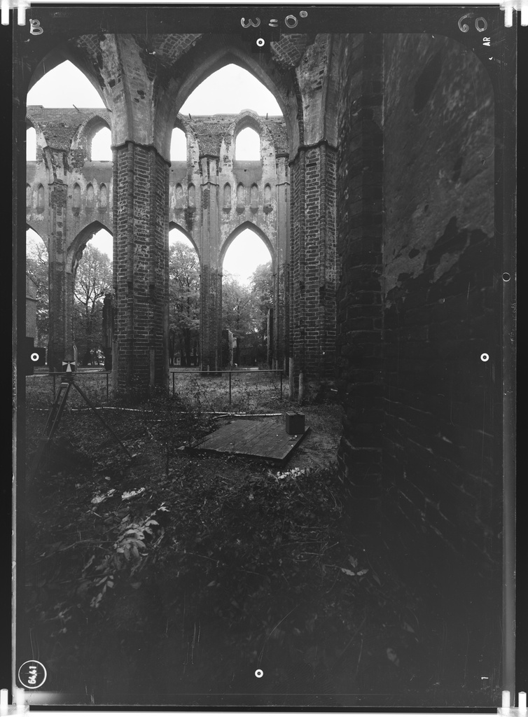 Tartu cathedral 141 - Tartu Cathedral, earlier also known as Dorpat Cathedral. Stereo photogrammetric survey 1986. https://en.wikipedia.org/wiki/Tartu_Cathedral