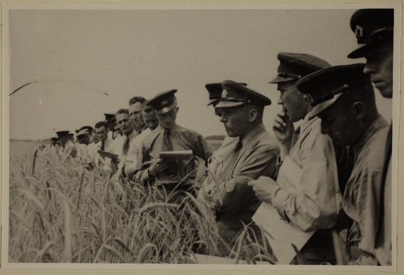 Sõjaväe Tehnikakooli õppevälisõit 2. ja 3. diviisi piirkonda 17.-23.07.1939.
Paju lahinguväljal. Nimede loendus paremalt eest
