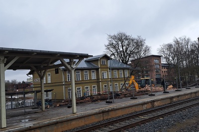 Tartu raudteejaam, laohoone. Tartu, 2013. rephoto