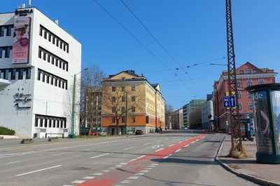 Endla Street in Tallinn, view towards Tõnismäe rephoto