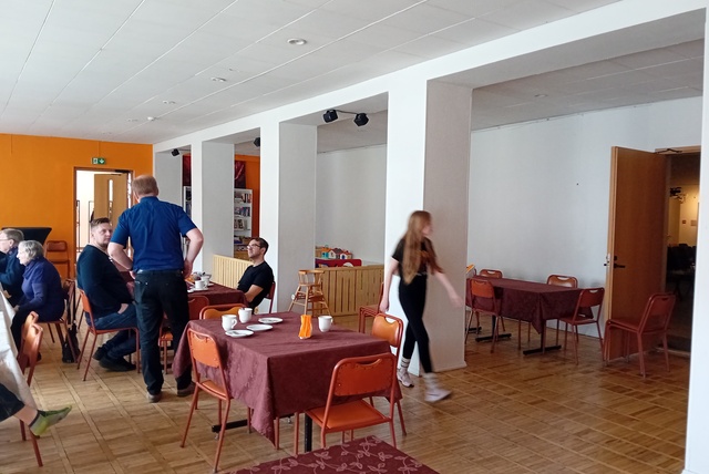 Kuressaare Nelikaare kiriku kohvikusaal enne restaureerinist (Kaare tn 6) rephoto