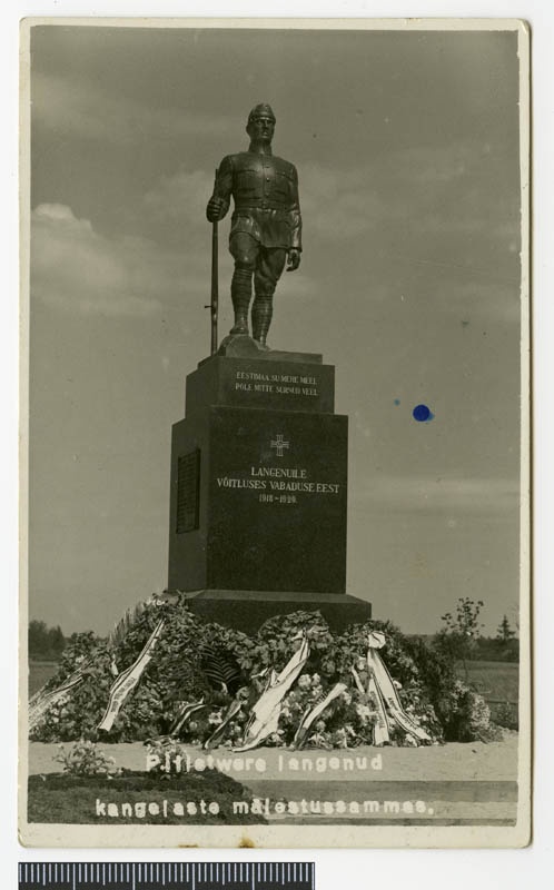 fotopostkaart, Pilistvere khk, Pilistvere, Vabadussõjas langenute mälestussammas, avamispäev, 26.06.1931?