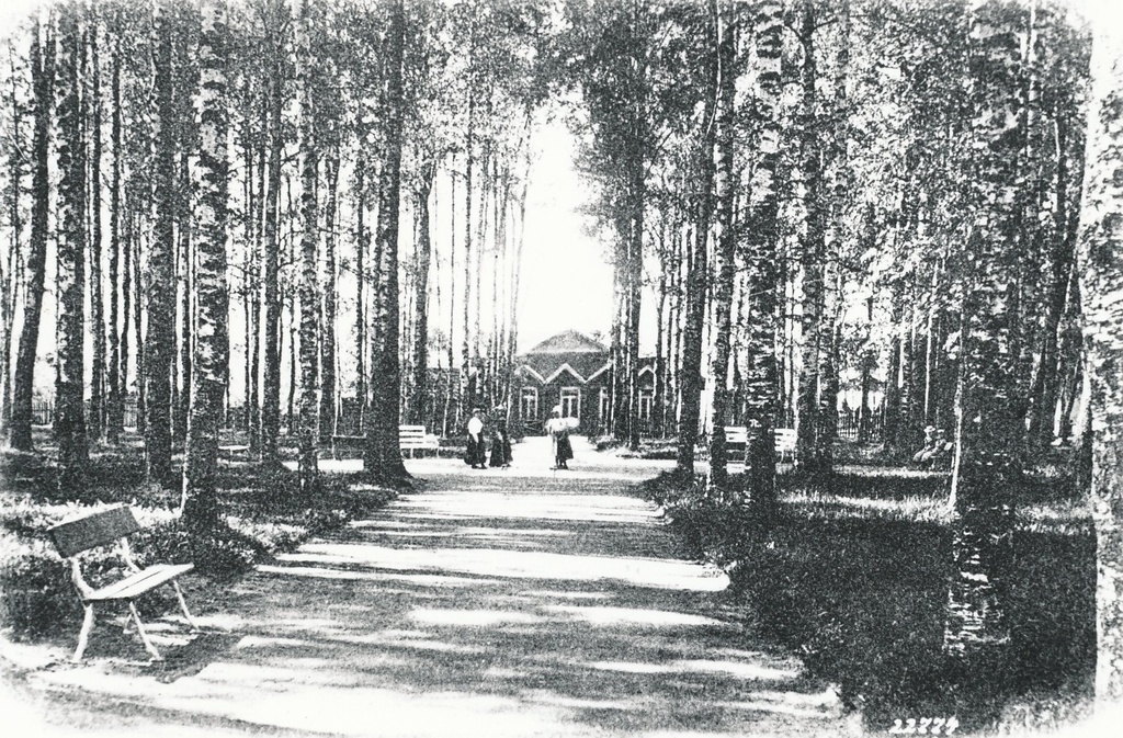 Foto. Võru. Linna park "Sommerlokal der Ressourse`ga" 1904.aastal.