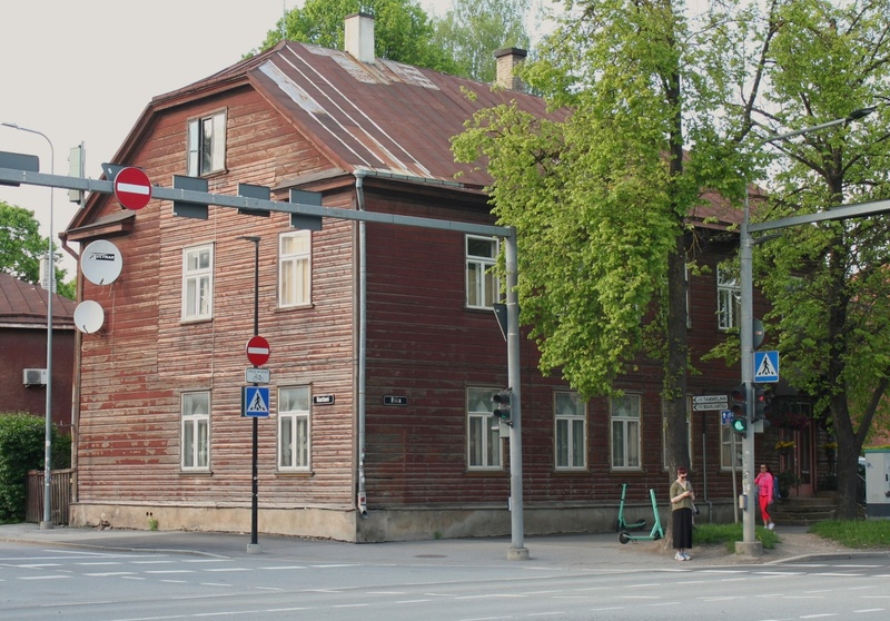 Riia ja Kastani tänavate nurk. rephoto