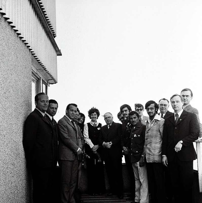 ÜLKNÜ XVII kongressi külalised Bulgaariast, Mongooliast, Puertoriikost, Mehhikost ja Panamast vastuvõtul EKP Keskkomitees. Vasakult 1. EKP Keskkomitee sekretär V. Väljas,  keskel EKP Keskkomitee esimene sekretär J. Käbin, paremalt 1. ELKNÜ keskkomitee esimene sekretär I. Toome.