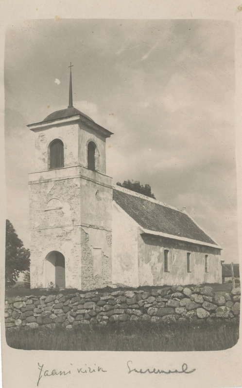Vaade Saaremaa Jaani kirikule, fotopostkaart