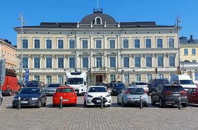 Korkeimpien oikeuksien talo; Pohjoisesplanadi 3 & Helenankatu 1; Helsinki rephoto